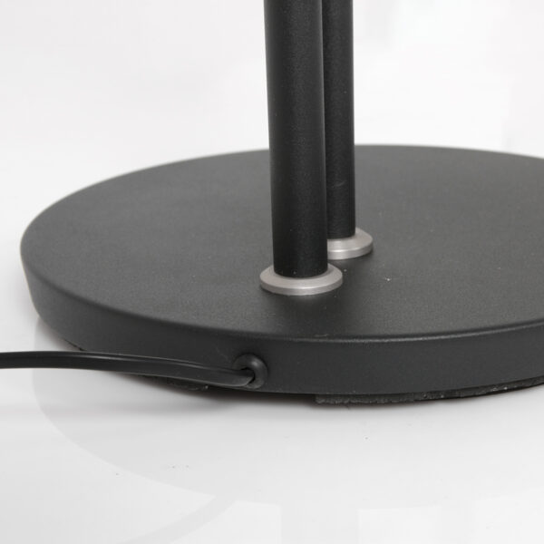 Steinhauer Turound staande lamp - uplight - leesarm - 200 cm hoog - incl. LED - dimmer - zwart met transparant glas - Image 16