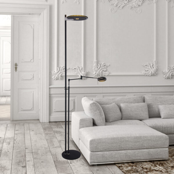 Zwarte moderne leeslamp met zwart glas Steinhauer Turound - Image 17