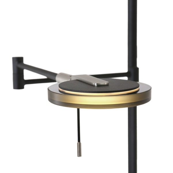Zwarte moderne leeslamp met zwart glas Steinhauer Turound - Image 4
