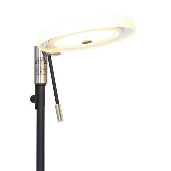 Steinhauer Turound - vloerlamp - LED - dimbaar - 125cm hoog - zwart met glas - Image 5