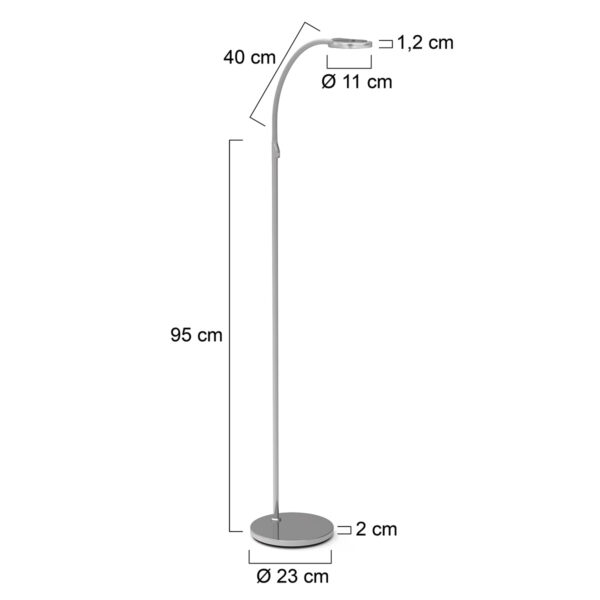 Staande design leeslamp Steinhauer Turound - Image 5