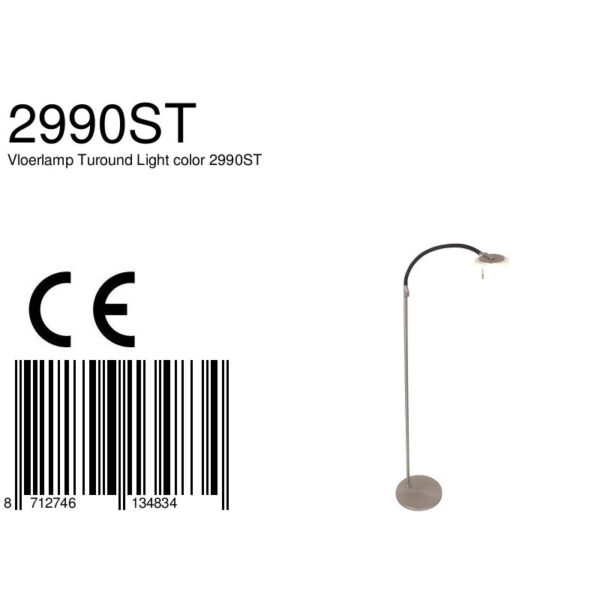 Staande design leeslamp Steinhauer Turound - Image 6