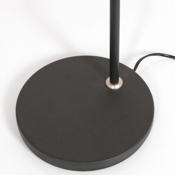 Steinhauer Turound staande lamp - leeslamp - buigbare leesarm - incl. LED - dimmer - zwart met zwart glas - Afbeelding 14