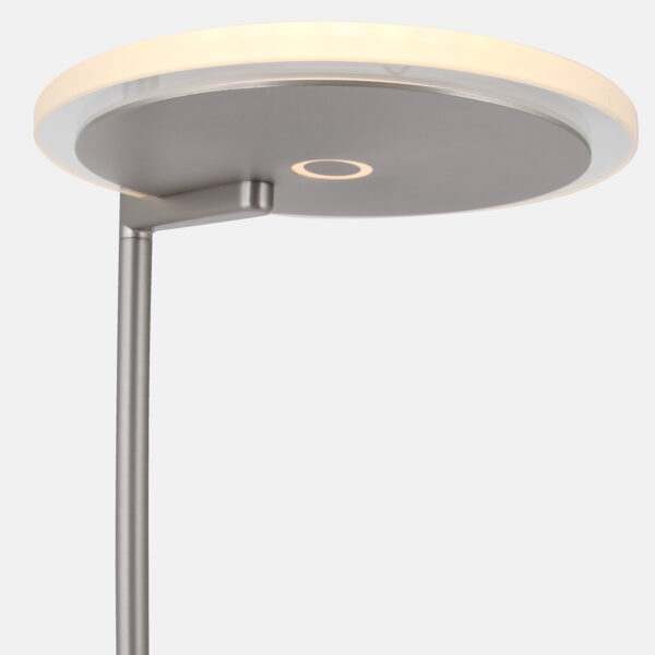 Steinhauer Turound staande lamp - uplight - 200 cm hoog - incl. LED - dimmer - staal met transparant glas - Image 3