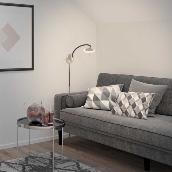 Steinhauer Turound wandlamp – Ingebouwd (LED) – staal en transparant en zwart - Image 2