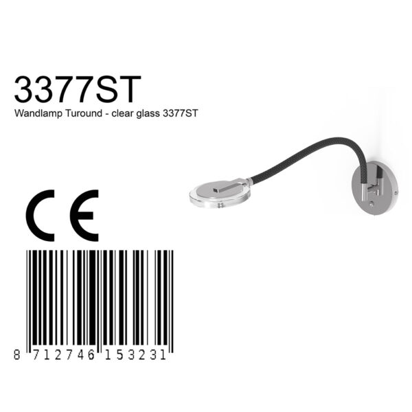 Steinhauer Turound wandlamp – Ingebouwd (LED) – staal en transparant en zwart - Image 7