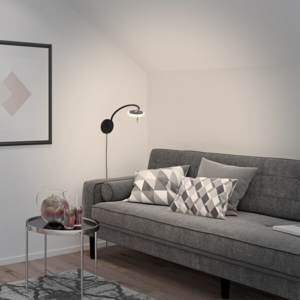 Steinhauer Turound wandlamp – Ingebouwd (LED) – transparant en zwart - Afbeelding 2