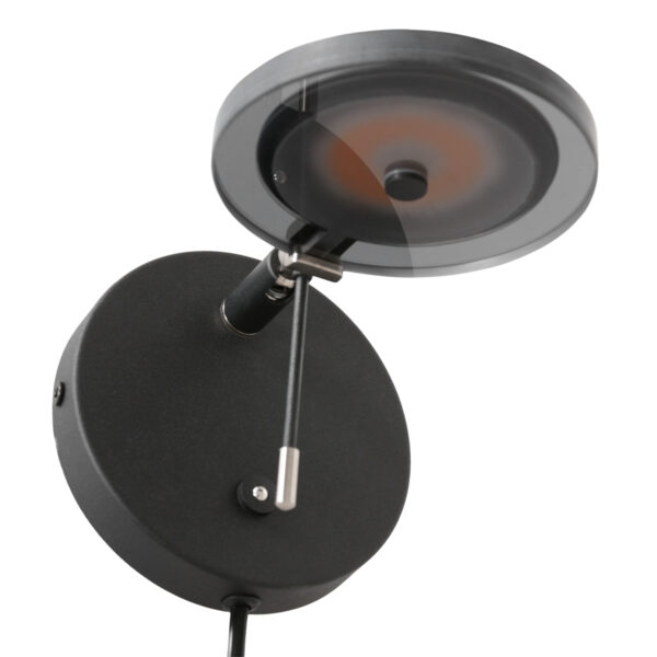 Steinhauer Turound wandlamp - dimbaar - Ø12,5 cm - 18 cm diep - draai- en kantelbaar - zwart met rookglas - Image 11