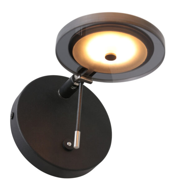 Steinhauer Turound wandlamp - dimbaar - Ø12,5 cm - 18 cm diep - draai- en kantelbaar - zwart met rookglas - Image 12