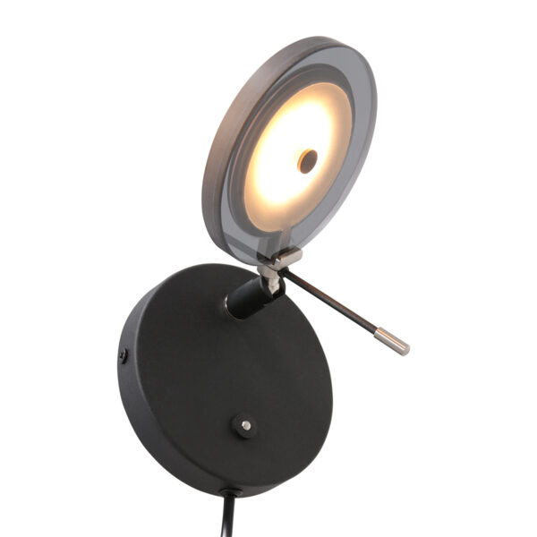 Steinhauer Turound wandlamp - dimbaar - Ø12,5 cm - 18 cm diep - draai- en kantelbaar - zwart met rookglas - Image 14
