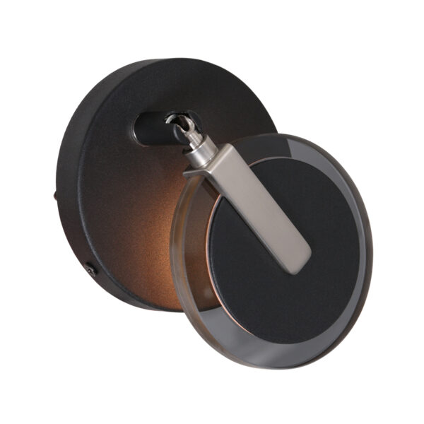 Steinhauer Turound wandlamp - dimbaar - Ø12,5 cm - 18 cm diep - draai- en kantelbaar - zwart met rookglas - Image 15