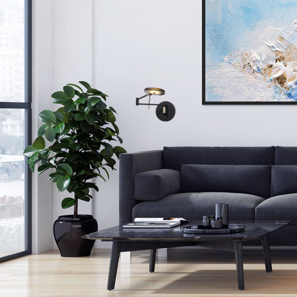 LED wandlamp met rookglazen kap Steinhauer Turound - Image 3