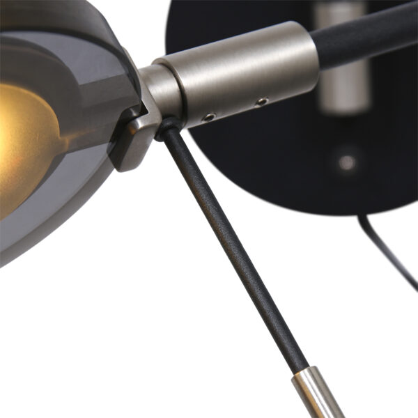 LED wandlamp met rookglazen kap Steinhauer Turound - Image 4
