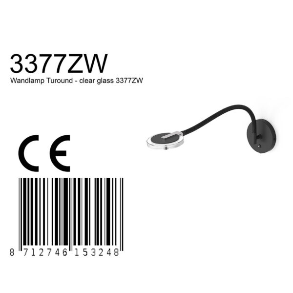 Steinhauer Turound wandlamp – Ingebouwd (LED) – transparant en zwart - Afbeelding 7