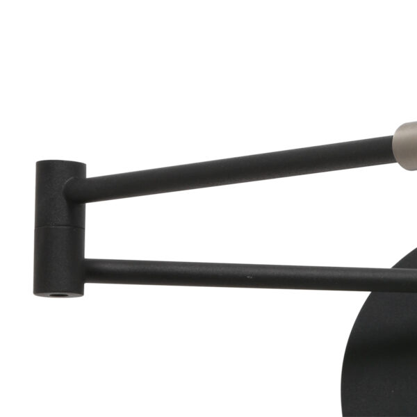 Steinhauer Turound wandlamp - LED - draai- en kantelbaar - 60 cm diep - glas en metaal - zwart - Image 9