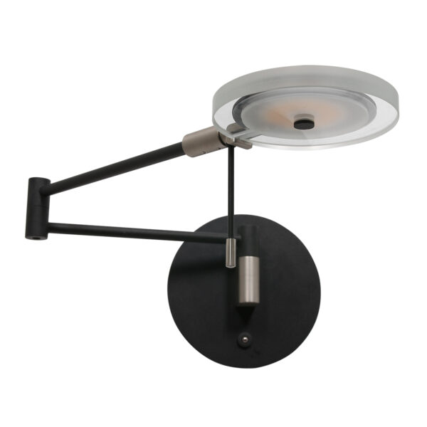 Steinhauer Turound wandlamp - LED - draai- en kantelbaar - 60 cm diep - glas en metaal - zwart - Image 10
