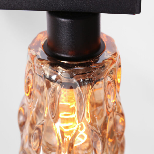 Steinhauer Vidrio hanglamp –– amberkleurig en zwart - Image 2