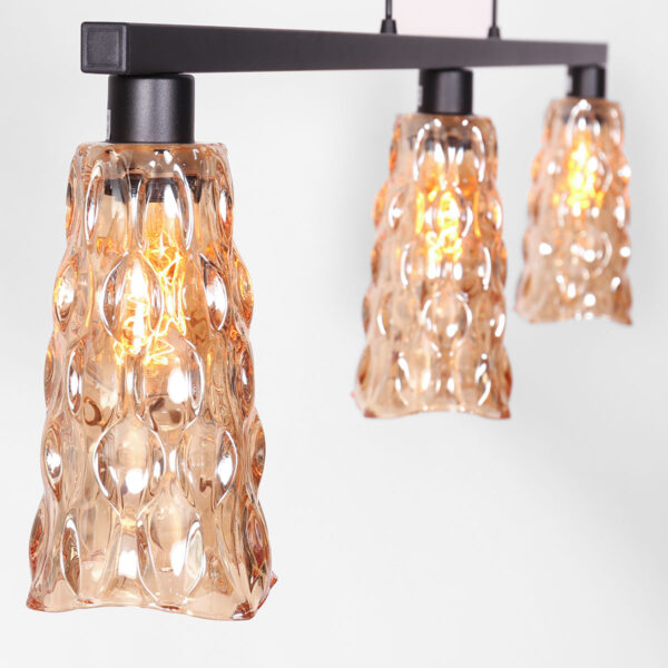 Steinhauer Vidrio hanglamp –– amberkleurig en zwart - Image 3