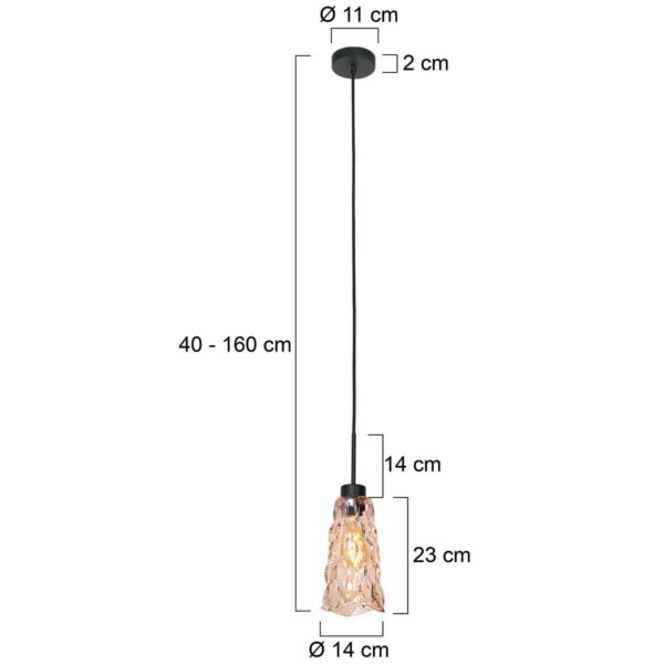Steinhauer Vidrio hanglamp –– amberkleurig en zwart - Image 6