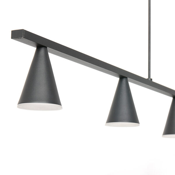 Steinhauer Vortex eettafellamp - ingebouwd LED - vijflichts - 120 cm breed - zwart - Image 2