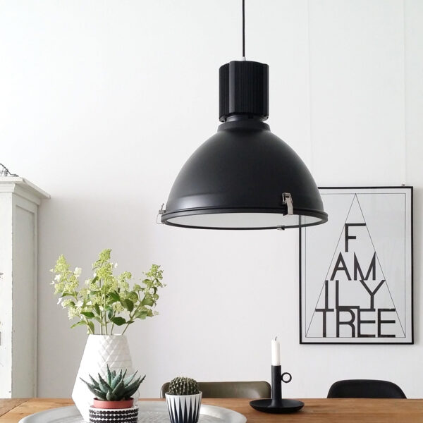 Steinhauer Warbier hanglamp - fabriekslamp - Ø47 cm - E27 - in hoogte verstelbaar - zwart - Image 2