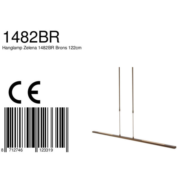 Steinhauer Humilus eettafellamp - 122 cm breed - LED - dimbaar - in hoogte verstelbaar - lichtkleur instelbaar - brons - Image 7