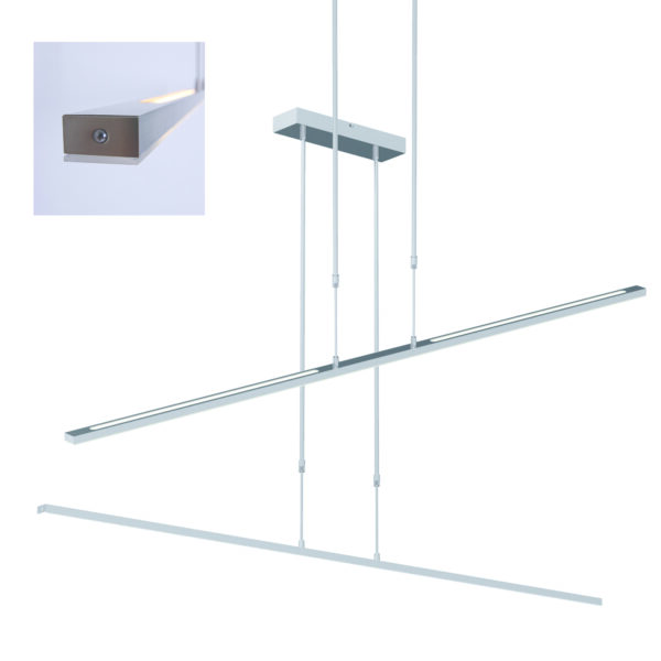 Steinhauer Zelena eettafellamp - 140 cm breed - ingebouwd LED - dimbaar en kleur instelbaar - staal - Image 2