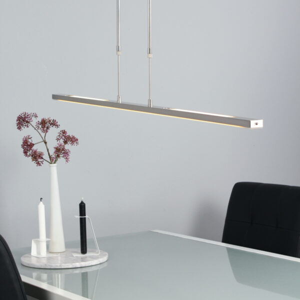 Steinhauer Humilus eettafellamp - 122 cm breed - LED - dimbaar - in hoogte verstelbaar - lichtkleur instelbaar - staal - Image 2