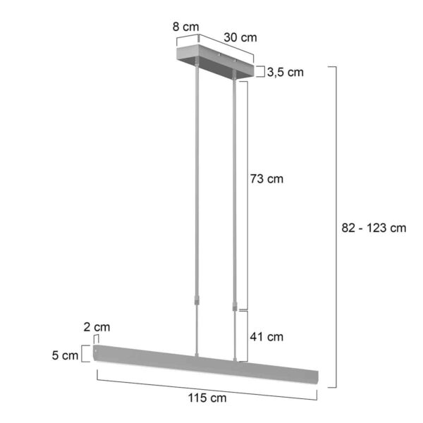 Steinhauer Zelena led hanglamp – In hoogte verstelbaar – Ingebouwd (LED) – staal - Image 6