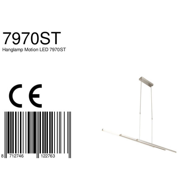 Steinhauer Zelena eettafellamp - uitschuifbaar - max. 140 cm breed - ingebouwd LED - dimbaar en kleurinstelbaar - staal - Image 7