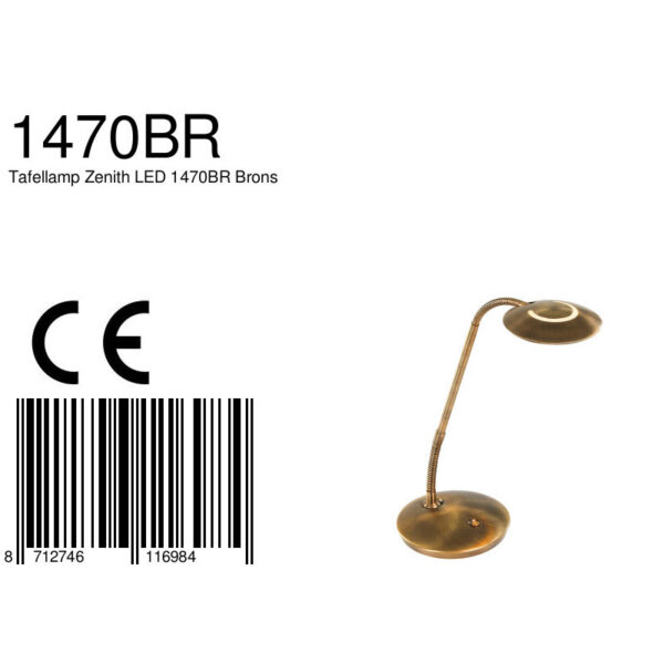 Steinhauer Zenith bureaulamp - dimbaar - LED | lichtkleur instelbaar - verstelbaar - brons - Image 7