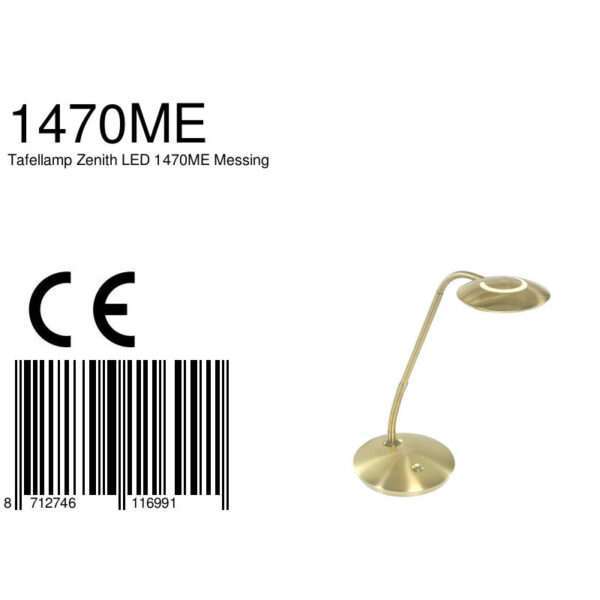 Steinhauer Zenith bureaulamp - dimbaar - LED - lichtkleur instelbaar - verstelbaar - messing - Image 6