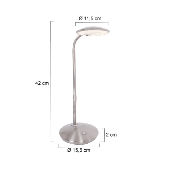 Steinhauer Zenith bureaulamp - dimbaar - LED - lichtkleur instelbaar - verstelbaar - staal - Image 6