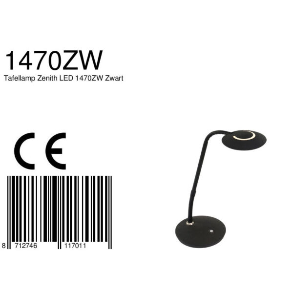Steinhauer Zenith bureaulamp - dimbaar - LED - lichtkleur instelbaar - verstelbaar - zwart - Image 6