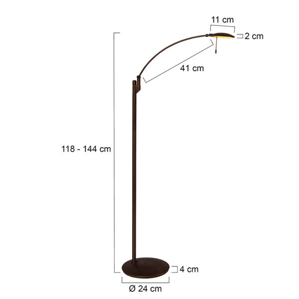 Steinhauer Zenith leeslamp - incl. ingebouwd LED - dimbaar en kleurinstelbaar - brons - Image 6