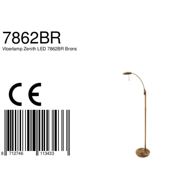 Steinhauer Zenith leeslamp - incl. ingebouwd LED - dimbaar en kleurinstelbaar - brons - Image 7