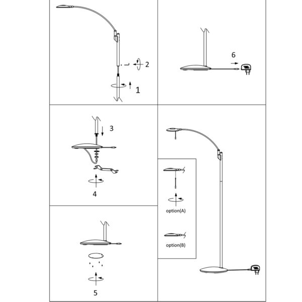 Steinhauer Zenith leeslamp - incl. ingebouwd LED - dimbaar en kleurinstelbaar - brons - Image 8