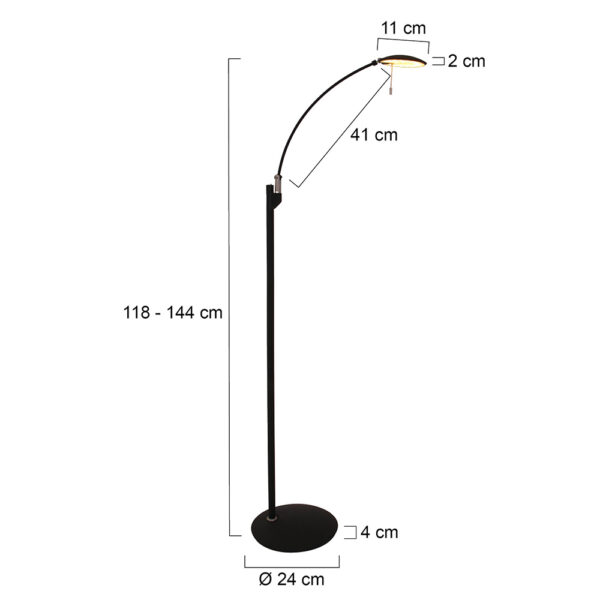 Zwarte leeslamp Steinhauer Zenith led - Image 7