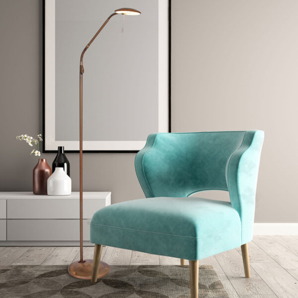 Steinhauer Zenith vloerlamp - 150 cm hoog - ingebouwd LED - dimbaar en kleurinstelbaar - draai- en kantelbaar - brons - Image 3