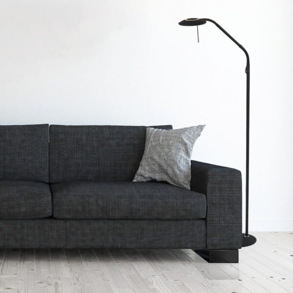 Steinhauer Zenith vloerlamp - 150 cm hoog - ingebouwd LED - dimbaar en kleurinstelbaar - draai- en kantelbaar - zwart - Image 2