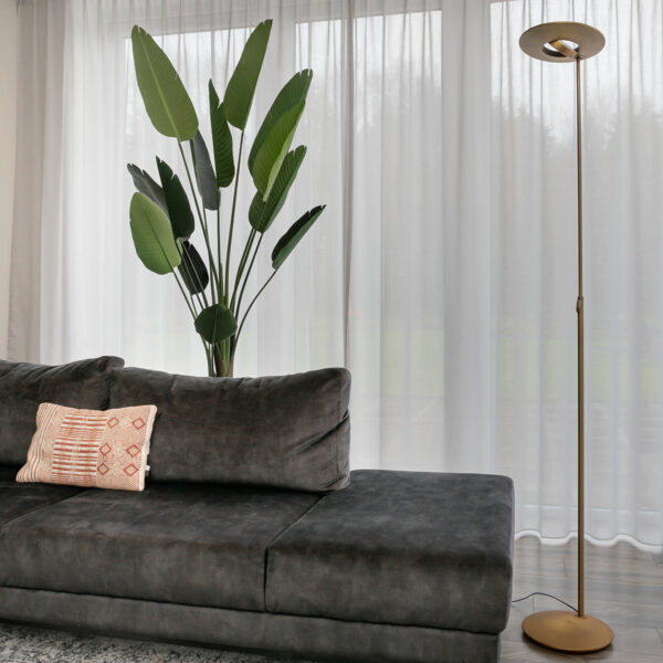 Steinhauer Zenith vloerlamp - uplighter - incl. LED - dimbaar - kleurinstelbaar - brons - Image 2