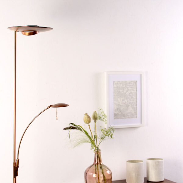 Steinhauer Zenith vloerlamp - uplight met leesarm - incl. ingebouwd LED - dimbaar en kleurinstelbaar - brons - Image 3