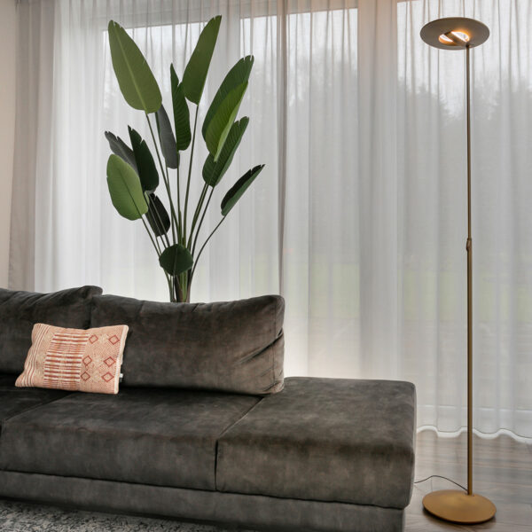 Steinhauer Zenith vloerlamp - uplighter - incl. LED - dimbaar - kleurinstelbaar - brons - Image 3