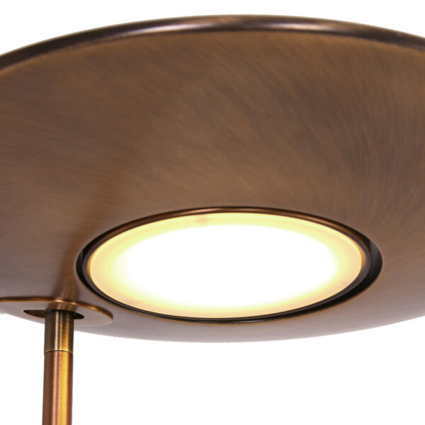 Steinhauer Zenith vloerlamp - uplight met leesarm - incl. ingebouwd LED - dimbaar en kleurinstelbaar - brons - Image 5