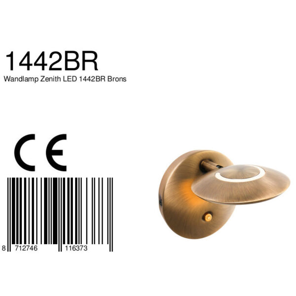 Steinhauer Zenith wandlampje - LED - dimbaar en kleurinstelbaar - ⌀12 cm - brons - Image 6