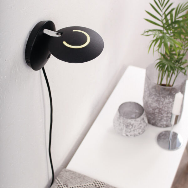 Steinhauer Zenith wandlampje - LED - dimbaar en kleurinstelbaar - ⌀12 cm - zwart - Image 2