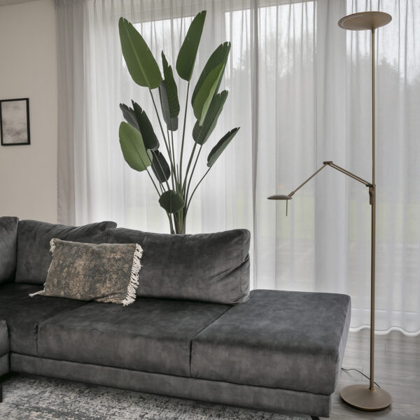 Steinhauer Zodiac vloerlamp - uplight + leesarm - LED - dimbaar - 185 cm hoog - brons - Image 11