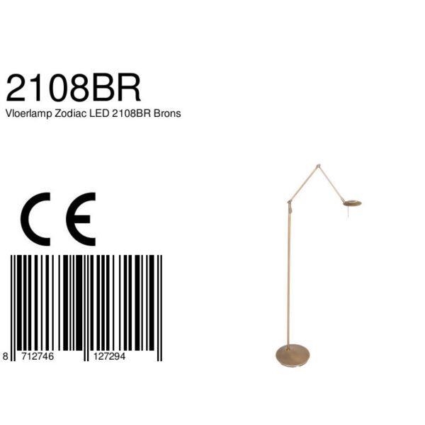 Steinhauer Zodiac LED leeslamp - met knikarm - dimbaar - draai- en kantelbaar - brons - Image 8