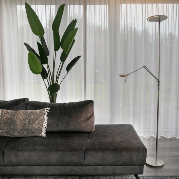 Steinhauer Zodiac vloerlamp - uplight + leesarm - LED | dimbaar - 185 cm hoog - staal - Image 2