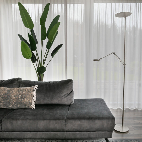 Steinhauer Zodiac vloerlamp - uplight + leesarm - LED | dimbaar - 185 cm hoog - staal - Image 3